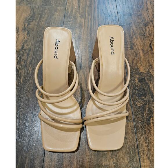 Abound Heel Sandals Size 10 Tan - Picture 1 of 4